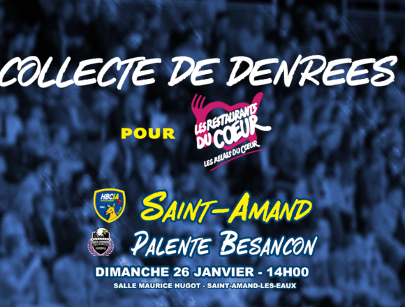 Une collecte pour Les Restos du Cœur lors d’un match de Division 2 !